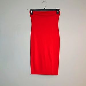 Forever 21 strapless red mini dress